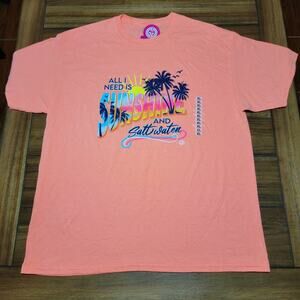 Girlie Girl Originals Orange Tee "...Sunshine & Saltwater" - Size XL NWT